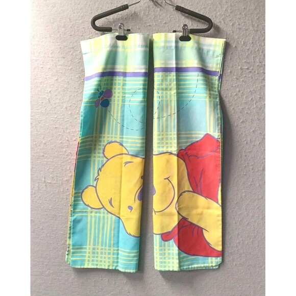 Vtg Disney Winnie The Pooh Pillow Case Set Of 2 Big Print Standard Double Sided - Picture 4 of 5